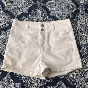 Love, Fire High-waisted White Shorts